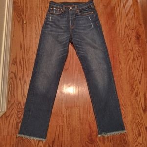 Levi's Raw Hem Denim Jeans Size 26